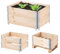 KADAX Palettenrahmen aus Holz, Stapelbare Holzrahmen, Aufsatzrahmen für Garten, Hochbeet Rahmen, Pflanzkasten, Gartenbeet, Gemüsebeet, Kräuterbeet (2-er Set 80x60x22,5 cm)