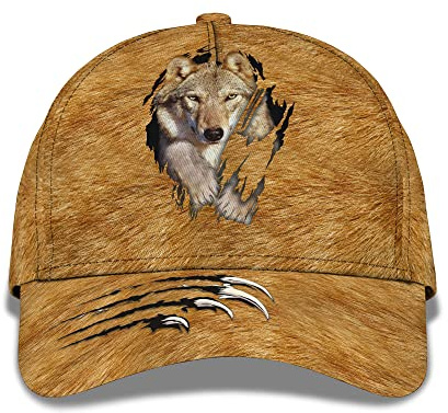 Sommer Kappe Tier Wolf Wölfe Kratzmütze Golf Hüte Sport Baseball Mütze Vintage Golf Caps Für Herren, Tennis, Golf