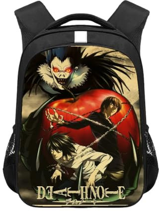 Xinchangda Death Note Schulranzen-Rucksack, Cartoon-Anime, leicht, Yagami/Ryuuku, niedlich, Schüler, Schultasche, Anime-Rucksack für Kinder, Teenager, Typ1, 30.5*16*44cm