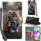 Handyhülle für Samsung Galaxy A41 Hülle PU Leder Schutzhülle Klappbar mit Kartenfach Ständer Handytasche mit Kameraschutz Flip Case Klapphülle für Samsung A41, Katze