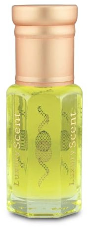 Perfume Oil Amber Rose Roll-On 6ml – Long Lasting Alcohol-Free Arabian Attar – Premium Unisex Fragrance with Amber Floral Vanilla Citrus Notes, Travel Size Perfume Oil by Luxury Scent