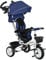 HOMCOM 6 in 1 Dreirad mit Schubstange, Faltbar, Kinderdreirad mit Sicherheitsgurt, Abnehmbar Sonnendach, Korb, Getränkehalter, Pedal, für 1-5 Jahre Kinder, bis 25 kg, Blau