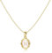 BodyBonita Kette mit Buchstabe - Oval Halskette Damen Gold, 14K Vergoldet Initialen Halskette Goldkette Kette Mit Namen, Exquisit Anhänger A-Z Namenskette Personalisierte für Damen Mädchen