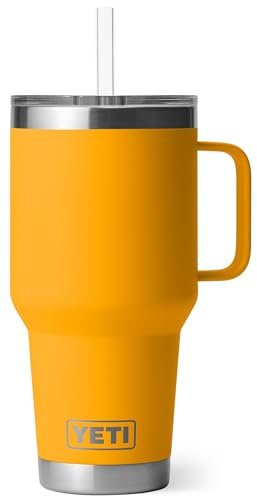 YETI Rambler Straw Mug, Stainless Steel Vacuum Insulated Mug with Stronghold Lid, Beekeeper, 35 oz (1035 ml)