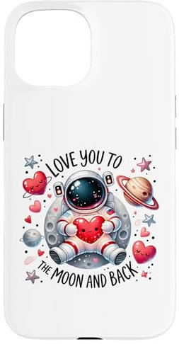 Hülle für iPhone 15 Kinder-Astronaut Love You To Moon Back Sohn Tochter Space STEM
