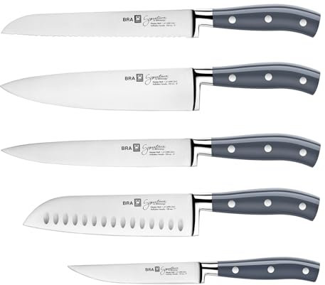 Juego de Cuchillos Profesionales BRA Signature en Acero Aleman Molibdeno Vanadio (5X Master)