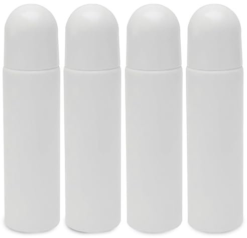 FangBoJie 4 Stück Deoroller Zum Befüllen, Roll On Flaschen Flasche Leer, Roller Nachfüllbare Roll-On Deo-Flaschen Kunststoff, für Ätherische Duft Öle, Parfüm, Hautpflegeprodukte (100 ml)