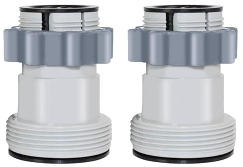 Pool Schlauchverbinder 38mm, Poolschlauch 38mm Verbinder, Schlauch Verbindungsstück Pool Schlauchanschluss 38mm Poolschlauch Adapter für Bestway Coleman, Pool Schlauchverbinder Verlängerung (2PCS)