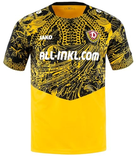 JAKO SG Dynamo Dresden Warm Up Trikot Jersey (DE/NL/SE/PL, Alphanumerisch, XXL, Regular, Regular, gelb)