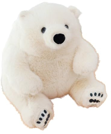 champracer Eisbär Kuscheltier Kuscheltier,Teddybär Großer Bär 80cm,Niedliches gewichtetes Plüschtier,Kuscheltier Geschenk für Kinder Freundin (35cm)