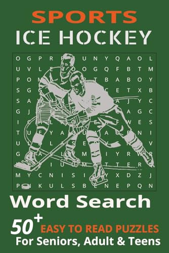 Ice Hockey Word Search Puzzle Book: Word Searches with Easy to Read Print about Ice Hockey, Hockey Rules and Regulations, Hockey Terminology and More ... …Gift for Vacations, Holidays and Free Times