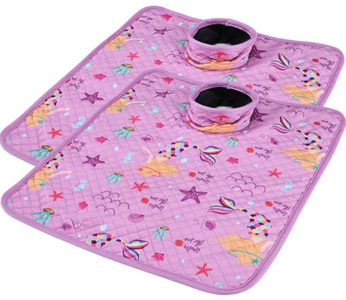 Babepets 2Pcs CarSeat Protector Cover for Toddler Potty Training Mermaid Purple