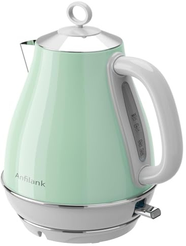 Electric Kettles with Rapid Boil 1.7L, 3000W Stainless Steel Kettle, Fast Boil Kettle, Easy Pour, Quiet, BPA Free, Auto Shut-Off and Boil-Dry Protection (Green)