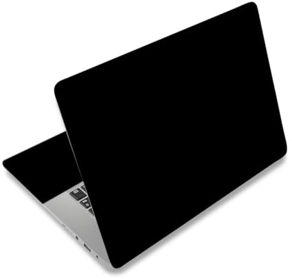 12.1 13 13.3 14 15 15.4 15.6 in Laptop Sticker Skin Decal, Cool Netbook Vinyl Skins for Notebook PC, Universal Solid Color Laptop Decor Cover, Waterproof Art Protector I Black