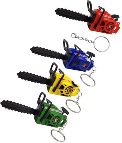 Kaeltsyn Children Pretend Play Tool Set of 4 Simulated Chainsaws with Pull String Design for Creative Games Toy Chainsaw Set