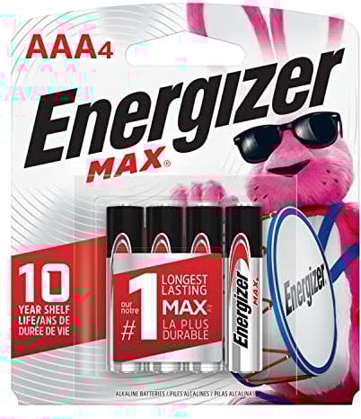 Energizer Max Alkaline AAA Batteries, 4 Count