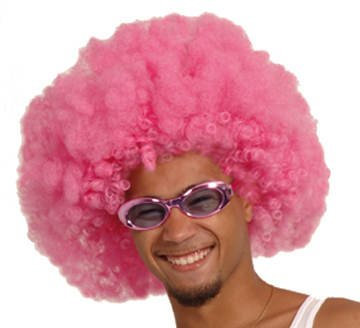 Perücke-Super-Afro, pink