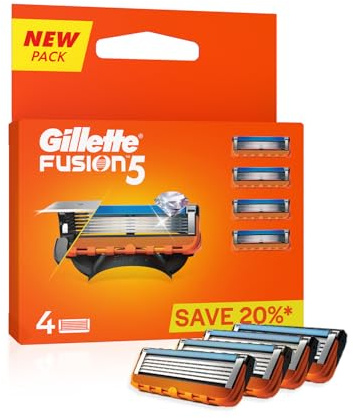Gilletté Fusion Razor Refill Cartridges 4 Count -Made in Germany - Free Gift Included