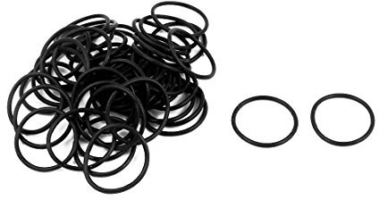 sourcing map 50Stk. Nitrilkautschuk O-Ring NBR Öldichtungring 18mm x 1,2mm schwarz
