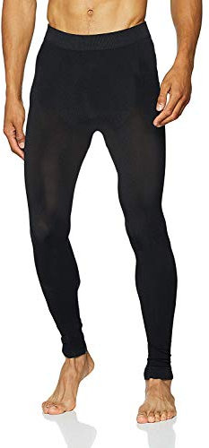 Sundried Men's Performance Training Tights for Gym Yoga Sports Running - Mens Winter Leggings (Black, L)
