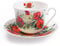Roy Kirkham Kaffeetasse und Untertasse Poppy, Bone China, Kaffee, 450 ml