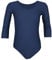 Aquarti Mädchen Body 3/4 Arm Ballett Trikot, Farbe: Dunkelblau, Größe: 152
