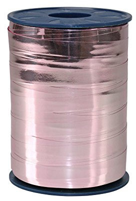 Präsent C.E. Pattberg Mexico Geschenkband metallic Altrosa (rosa), 250 m Ringelband zum Einpacken von Geschenken, 10 mm Breite, Zubehör zum Dekorieren & Basteln, Dekoband, Anlass
