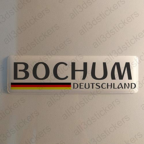 Bochum Deutschland Aufkleber Bochum 120x30mm Autoaufkleber Flagge 3D Fahne Germany