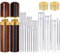 Leder Nadel Set, 4 Größen Dreieck Leder Nähen Nadel mit Hand Nähen Nadel, Große Augen Nähnadeln, Fingerhut und Nadelflasche für Leder Hand Nähen