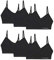 Channo Ladies Non Wired Bra Womens Comfort Everyday Seamless Pull-on Bralette UK Black