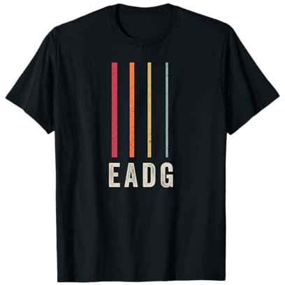EADG - Basso a 4 corde, stile retrò vintage Maglietta