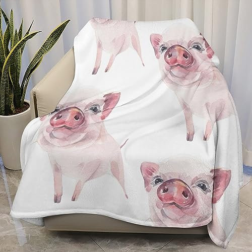 AuHomea Niedliche Baby-Überwurfdecke aus Flanell-Fleece, für Bett, Couch, Sofa, Büro, Reisen, Camping, 127 x 101,6 cm, für Kinder und Erwachsene
