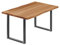 LAMO Manufaktur Esstisch Küchentisch Schreibtisch Couchtisch aus Massivholz, mit Baumkante 100x60x76 cm (AxBxH), Loft, Dunkel/Rohstahl mit Klarlack, LOB-01-A-004-0000L
