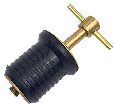 GATE 14 Lenzstopfen für Wasserabfluss mit Schraube für Boot aus verchromtem Messing Ø 23 mm