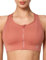 Yvette Starker Halt Sport BH Große Brüste mit Vorderverschluss Mesh Ringerrücken Ohne Bügel für Fitness Lauf, Rosa,S Große Größen
