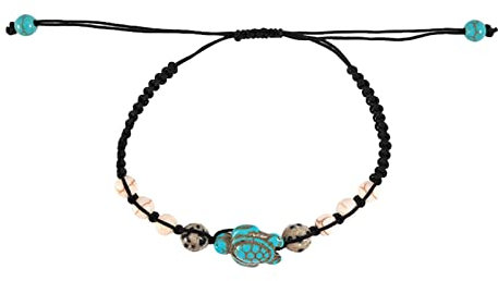 Generisch Boho Surfer-Armband Böhmisches weißes Türkis-Türkis-Schildkröten-dehnbares Armband-Armband Armband Für Uhren Männer