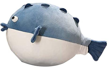 perfk Kugelfisch Plüschtier Geburtstagsgeschenk Dekor Entzückend für Halloween Auto Sofa, B 45cm