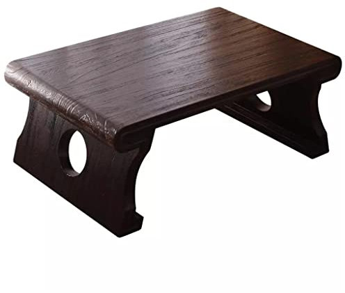Niedriger Teetisch aus Holz im japanischen Stil, antike Holzmöbel, Kleiner Laptop-Tisch für Wohnzimmerfenster (Rosso 75 x 45 x 30 cm)