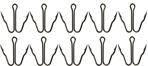 Set 2 Packungen Jenzi Blitzhaken Größe 2 4 6 8 10 Stück Zander Hecht Schluckhaken Zwillingshaken scharf Raubfisch (Hakengröße 6)