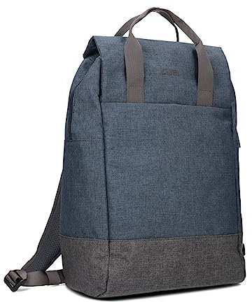 Zwei Tagesrucksack Benno BE160 wasserabweisender Laptop-Rucksack 10 L robustes Material viele Fächer + Schlüsselband + Flaschenhalter, perfekt für Freizeit, Uni oder Büro, zeitloses Design (blue)