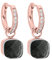 Qudo Firenze deluxe rosegold Creolen Edelstahl beschichtet (smoke)
