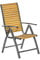 Yoursol by Merxx Klappstuhl Santorin, Aluminium, Akazienholz, Klappsessel, Verstellbarer Gartenstuhl