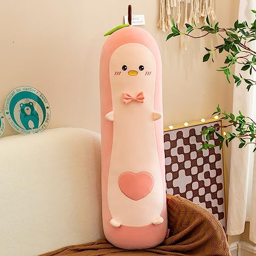 SNOWOLF Avocado Kuscheltier Lange Kissen Große Squishy Plüsch Spielzeug Weiche Kawaii Stuff Kuscheltier Entzückende Umarmungskissen für Kinder (120cm, Rosa)