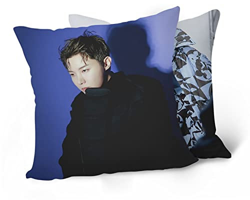 BTS Merchandise BTS Jungkook Jimin V Suga Jin JHope Charakter Poster Doppelseitiger Druck Schlafzimmer Couch Sofa Quadratisch Pillo 45 cm x 45 cm