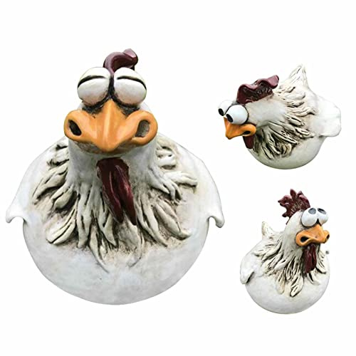 Lecerrot Huhn Gartendeko, Hühner Gartenstatuen, Outdoor-Dekoration Huhn Ornament Gartenstatue, Huhn Gartendeko Für Draußen Gartenstecker, Huhn Geeignet Für Terrassen-, Garten Und Balkondekorationen