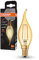 OSRAM Vintage 1906 Classic BA FIL LED-Lampe, E14, Kerze mit gebogener Spitze, gold, 2,5W, 220lm, 2400K, warmweiße Komfortlichtfarbe, sehr geringer Energieverbrauch, lange Lebensdauer