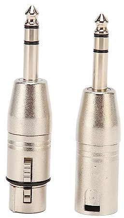 1/4-Zoll-TRS-auf-XLR-Adapter, 1/4-Zoll-TRS-Stecker-auf-XLR-Buchse-Adapter, XLR-auf-6,3-mm-Stereo-Kupplungsadapter, für Mixer, Mikrofone, Verstärker usw.