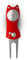 Avem Sports Pitchgabel Golf - Golfzubehör in rot - Pitching Gabel mit Ballmarker