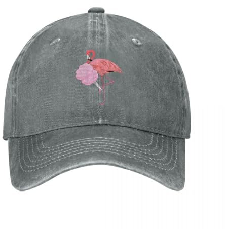 TeysHa Baseballmütze Snapback-Sonnenhut süßer Flamingo der Zuckerwatte isst Cowboyhut Baseball-Bergsteigermütze für Frauen Männer und Frauen