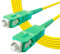 10Gtek® 1.5m Câble Fibre Optique Orange SFR Bouygues, Simplex Monomode SC/APC à SC/APC Rallonge/Jarretière, Garantie 5 Ans, Jaune